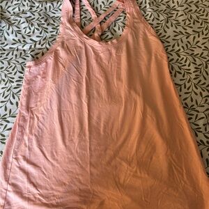 Peach colored workout tank top